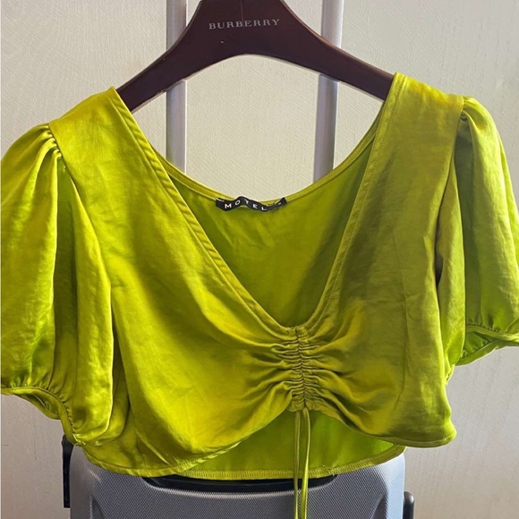 Motel Rocks lime green crop top - Picture 1 of 1